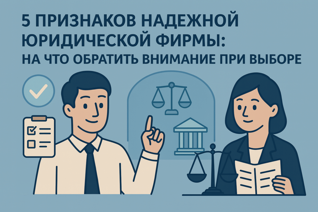 5 ПРИЗНАКОВ НАДЕЖНОЙ ЮРИДИЧЕСКОЙ ФИРМЫ: НА ЧТО ОБРАТИТЬ ВНИМАНИЕ ПРИ ВЫБОРЕ